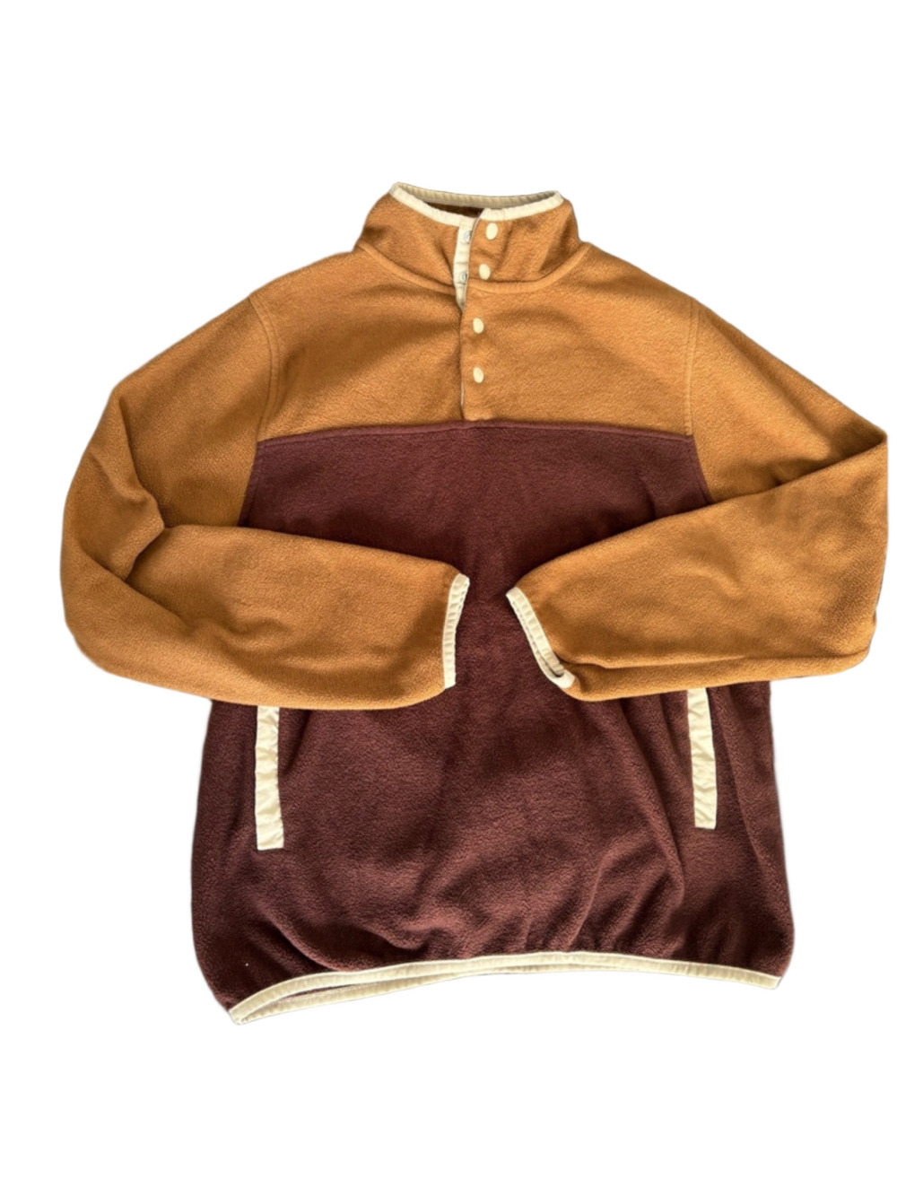 Twik women's Turtleneck Sweater in Brown and Tan